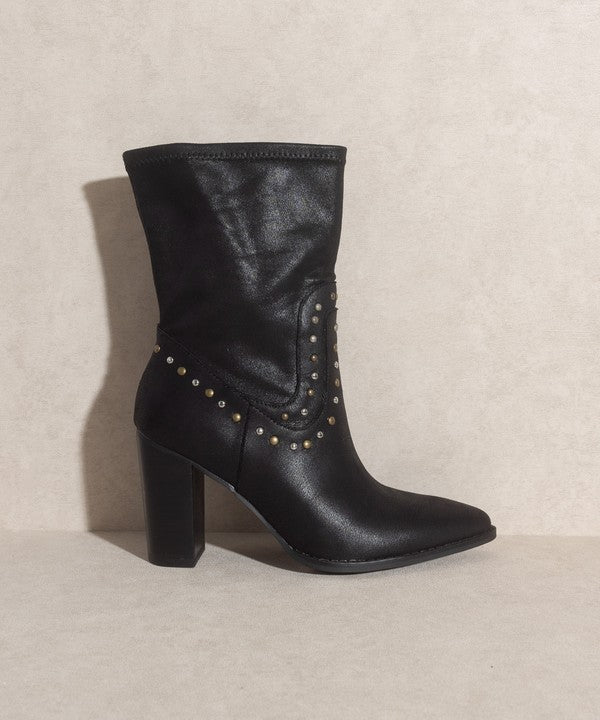 Black Paris Studded Boots