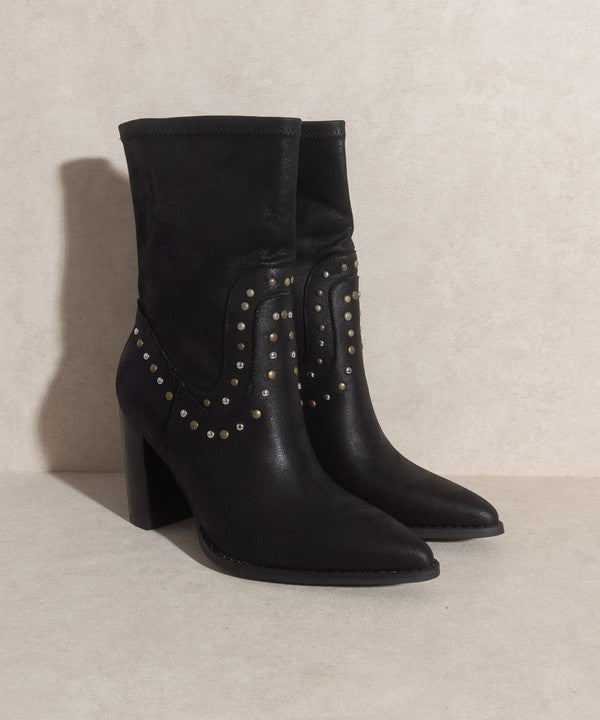 Black Paris Studded Boots