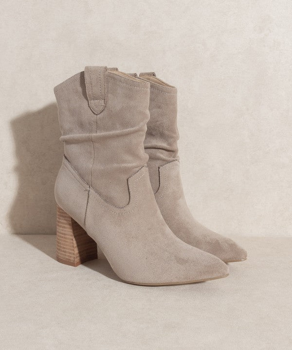 Tan Mavis Western Style Bootie