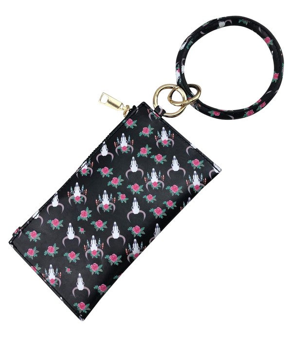 Longhorn Floral Mini Key Ring Bangle