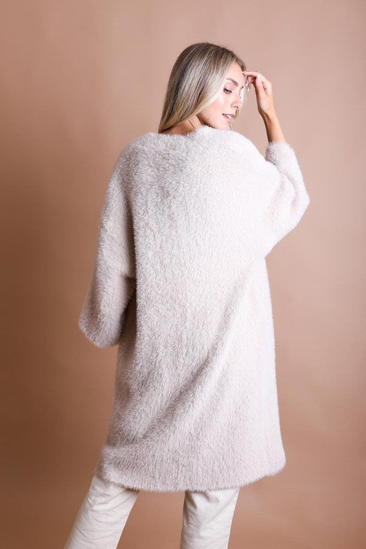 White 2024 winter cardigan