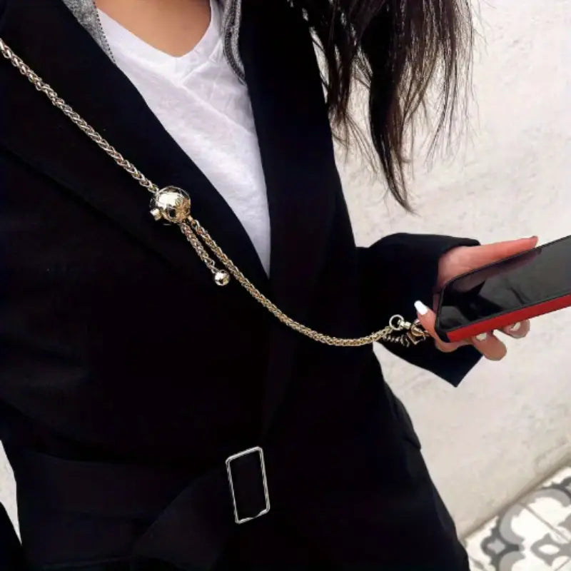 Gold Chain Link Cellphone Lanyard