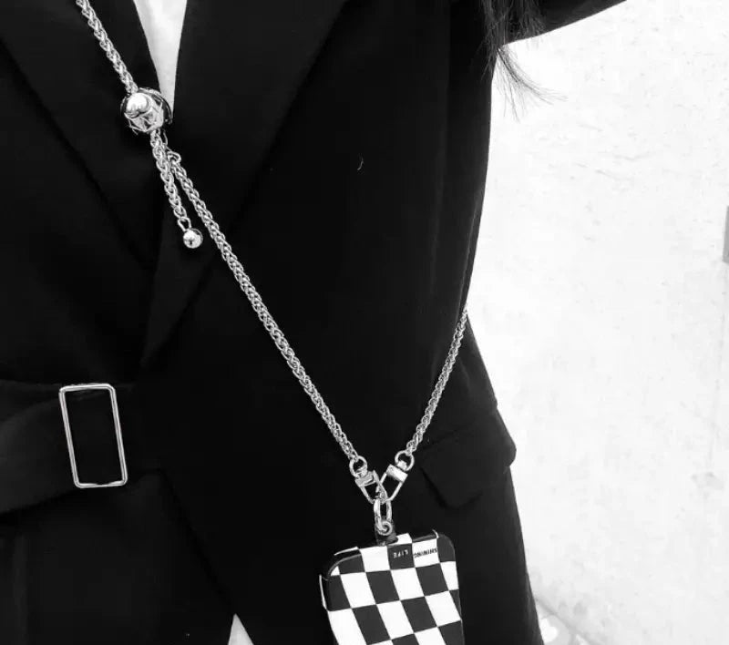 Silver Chain Link Cellphone Lanyard