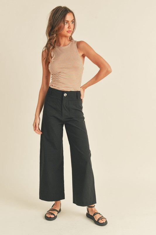 Black Siren High Waisted Front Pocket Pants 