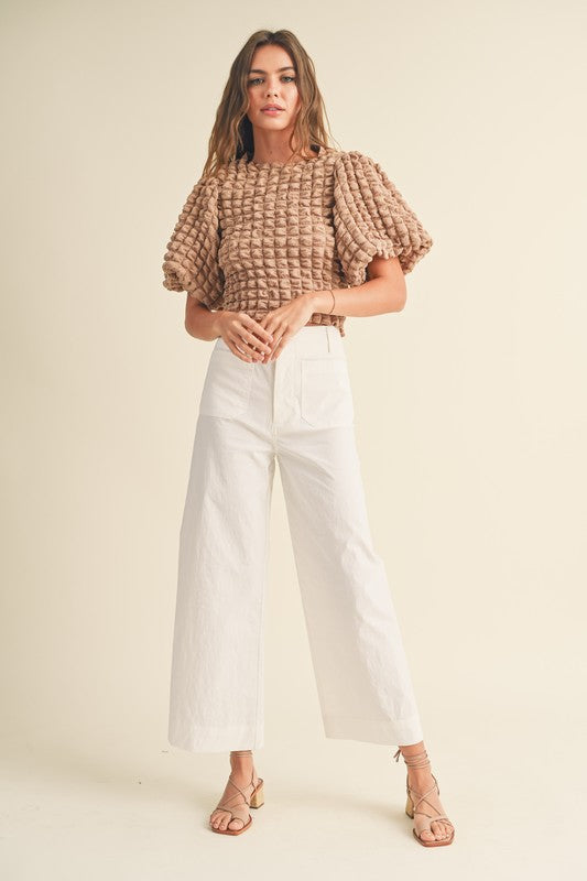 White Siren High Waisted Front Pocket Pants 