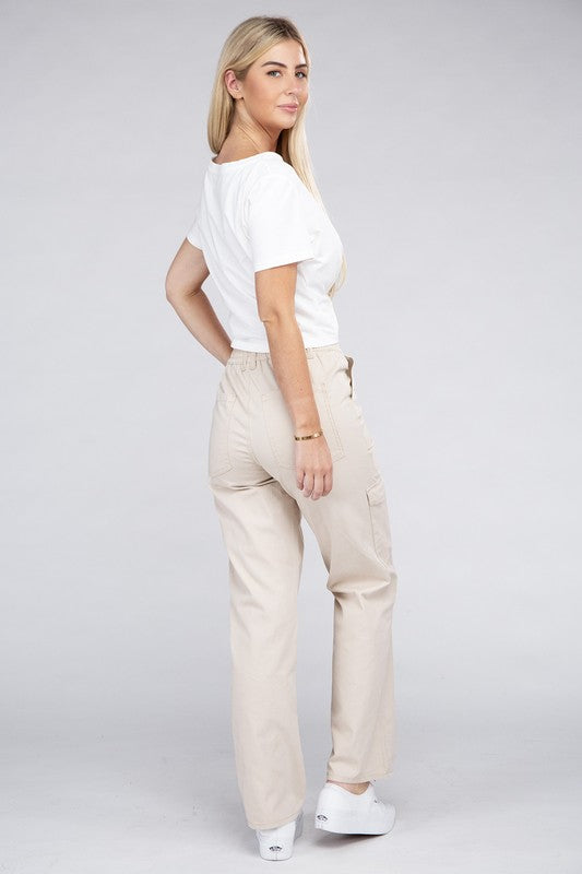 Khaki Cargo Pants with Pockets