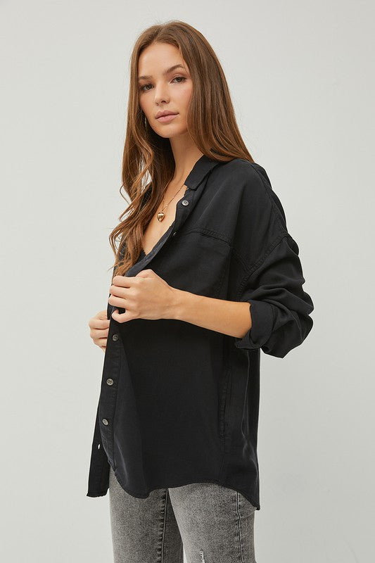 Always Excellent Long Sleeve Button-Up Top