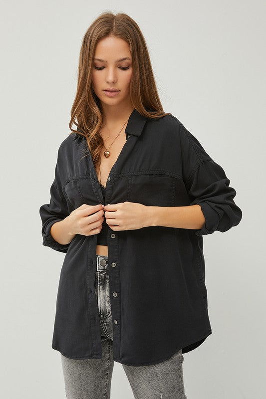 Always Excellent Long Sleeve Button-Up Top