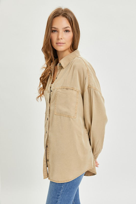 Always Excellent Long Sleeve Button-Up Top