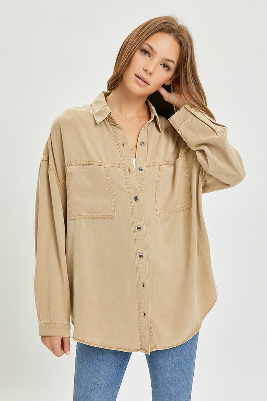 Always Excellent Long Sleeve Button-Up Top