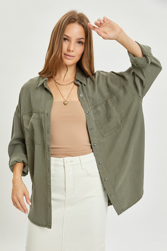 Always Excellent Long Sleeve Button-Up Top