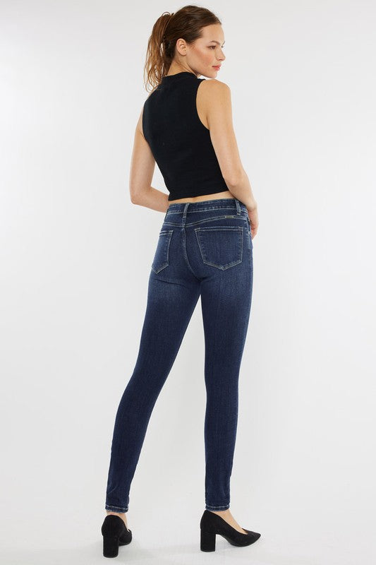 Kancan High Rise Exposed Button Jeans