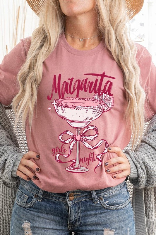 Pink Margarita Girls Night Graphic Tee