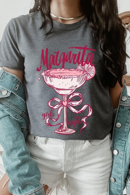 Dark Grey Margarita Girls Night Graphic Tee