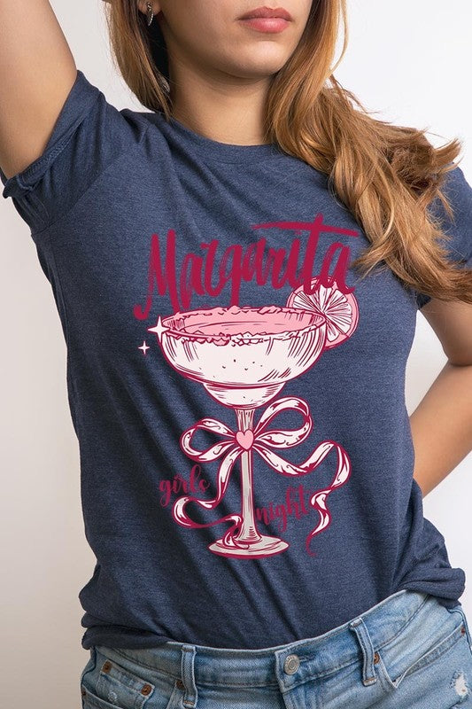 Navy Margarita Girls Night Graphic Tee