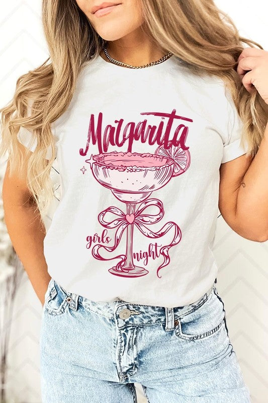 White Margarita Girls Night Graphic Tee