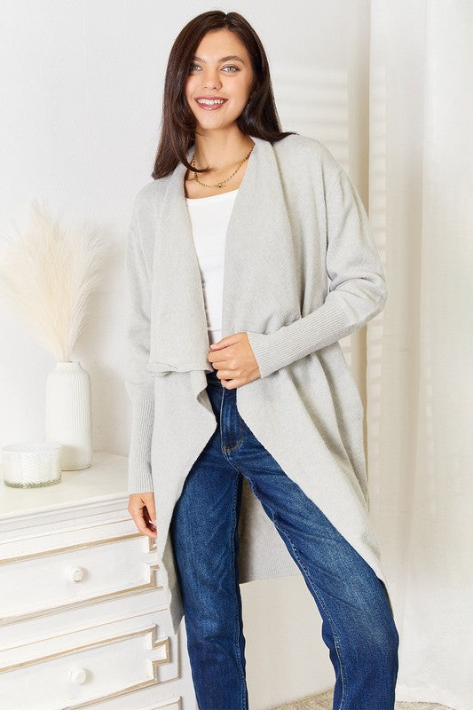 Light Grey Long Duster Cardigan