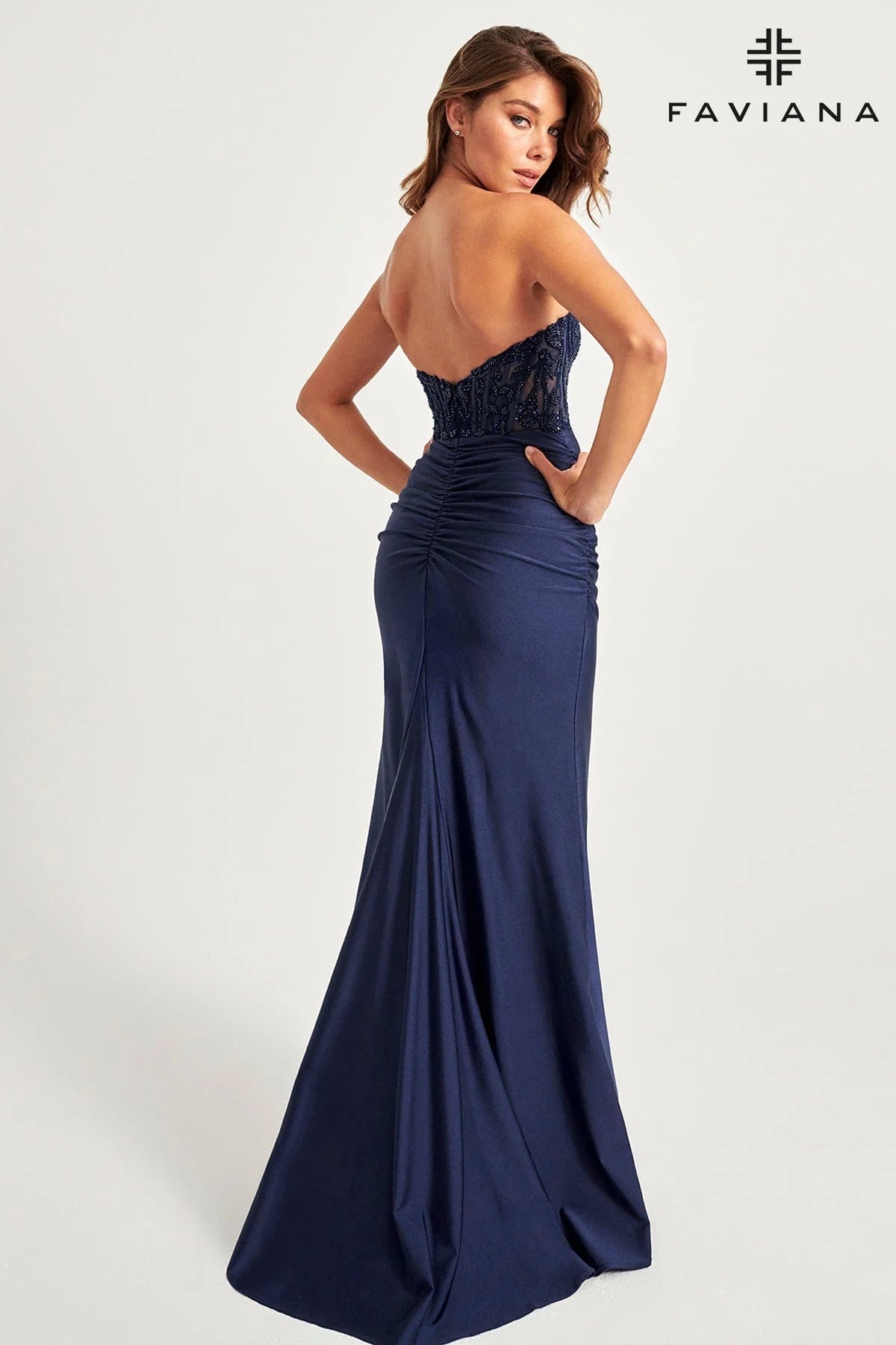 Navy Faviana Prom 11081