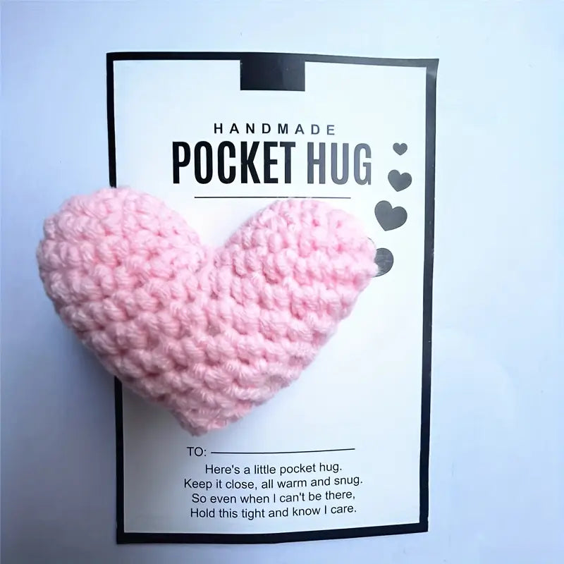 Pint Crochet Heart Pocket Hug