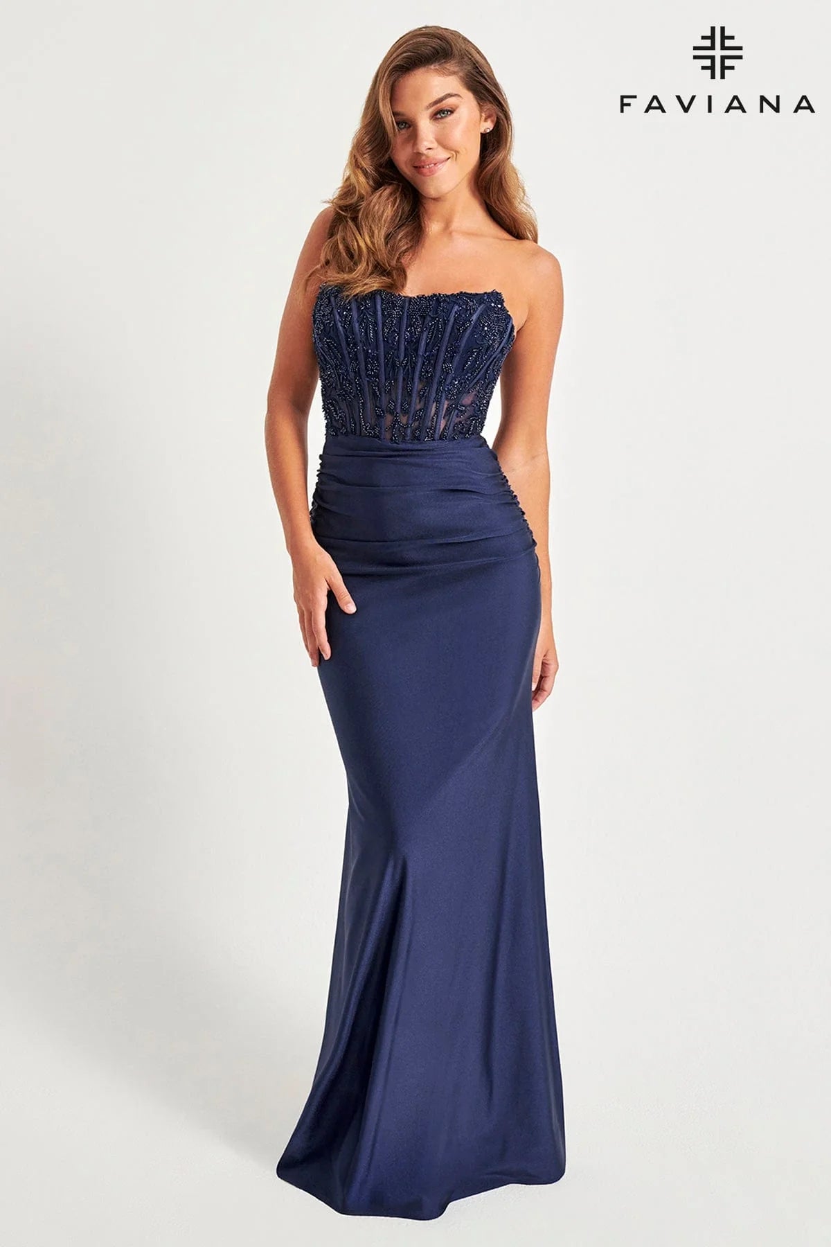 Navy Faviana Prom 11081