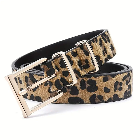 Brown Leopard Print Belt