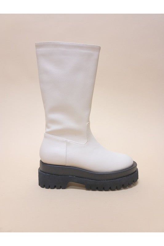 White Venet Platform Boots