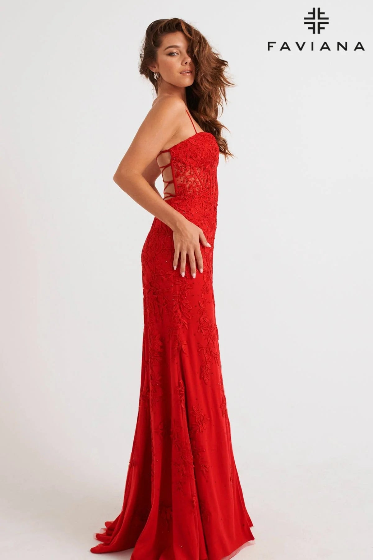 Red Faviana Prom 11054