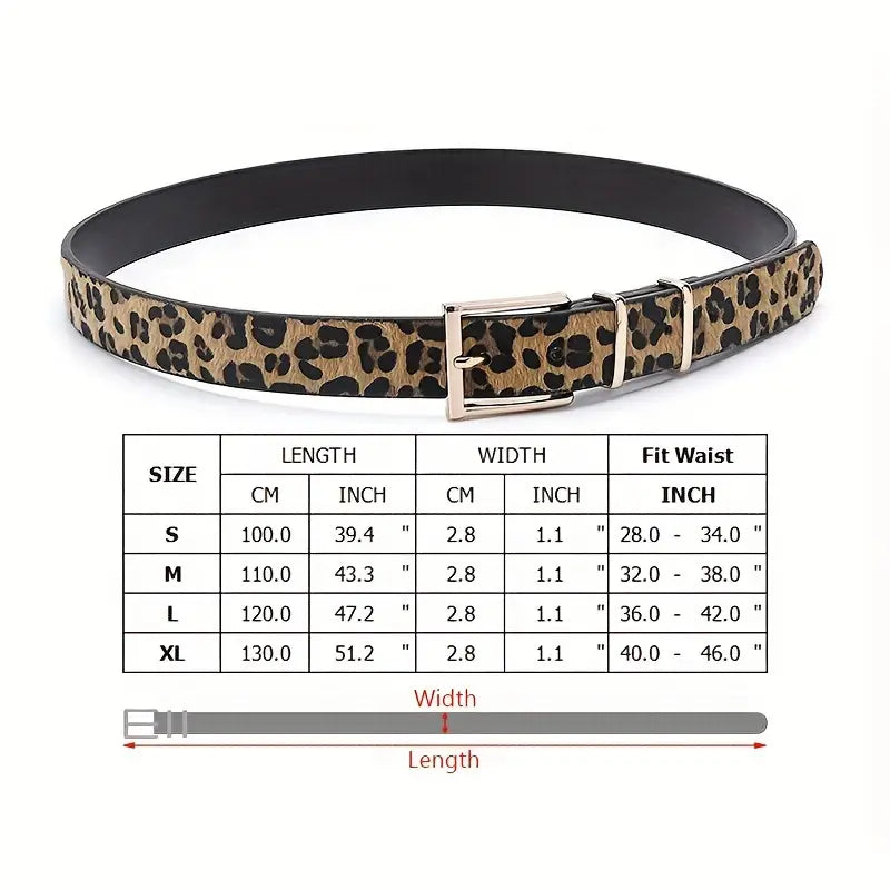 Brown Leopard Print Belt