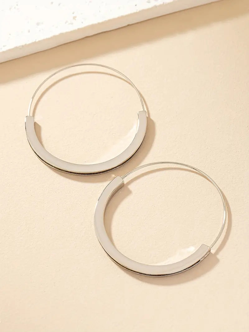 Silver Hoop Earrings 