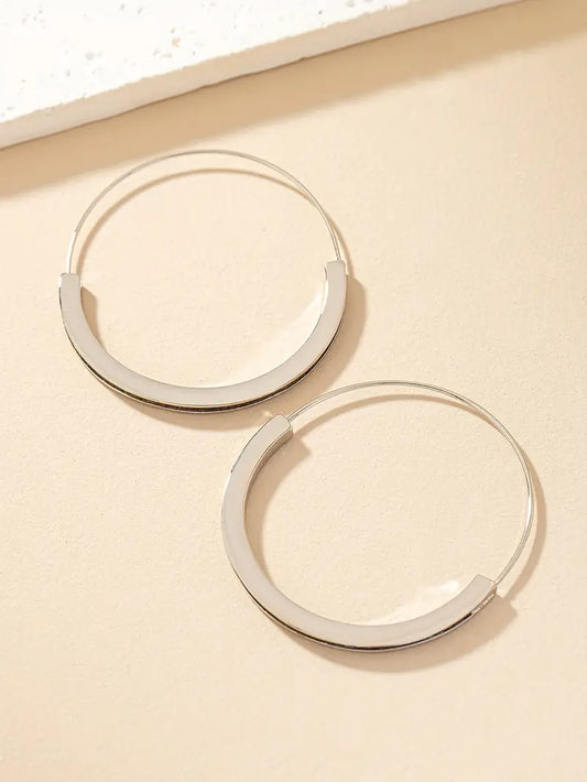 Silver Hoop Earrings 