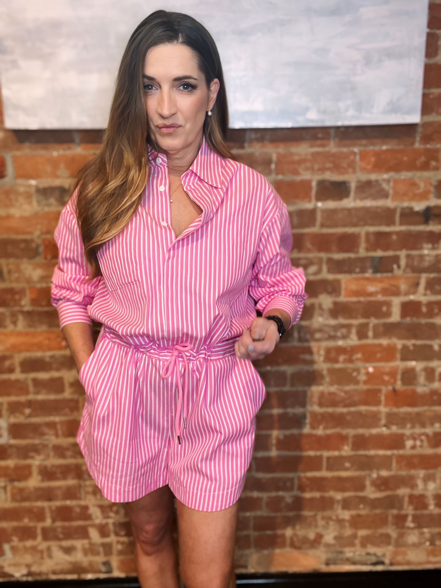 Everyday Energy Pinstriped Romper