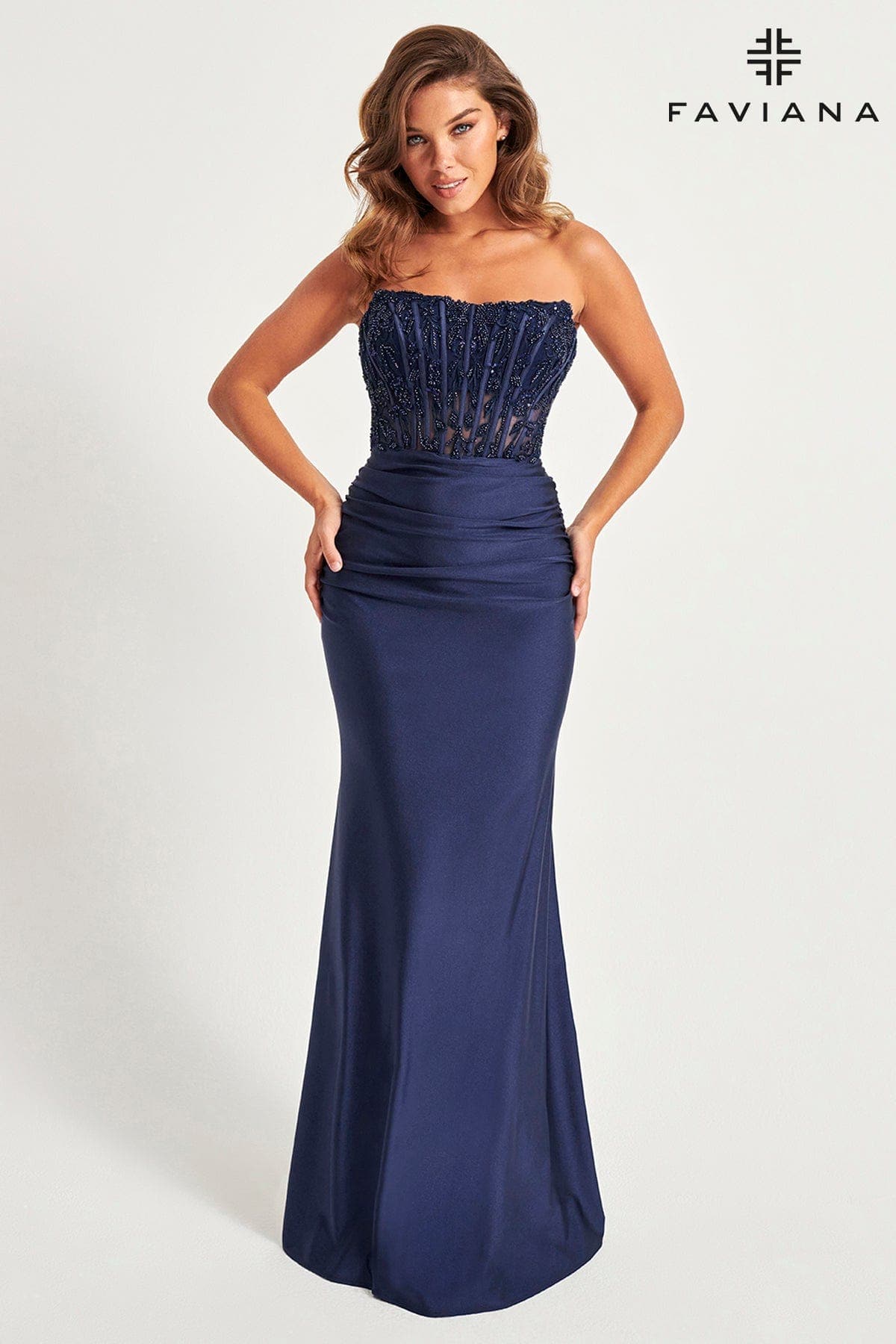 Navy Faviana Prom 11081