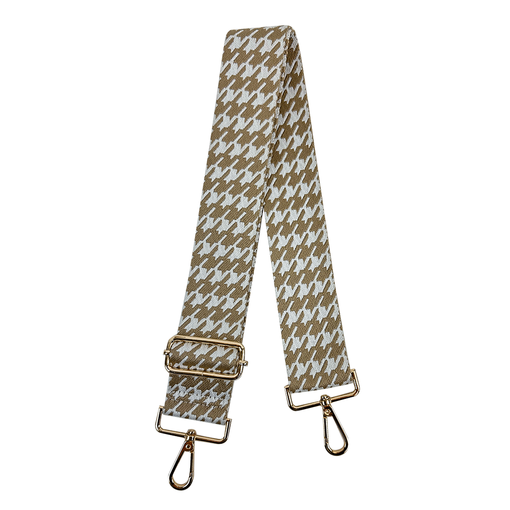 Tan/White Houndstooth Strap