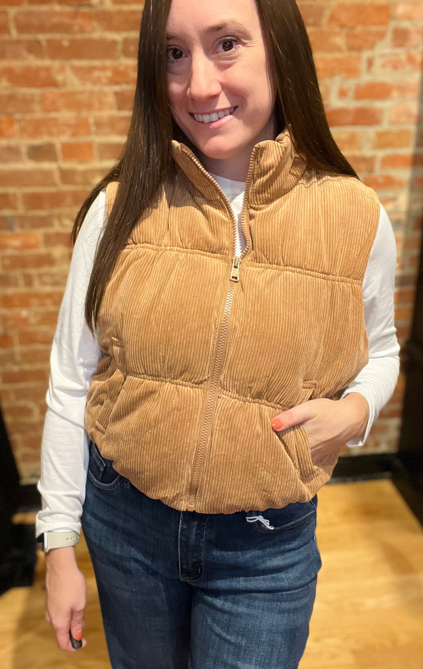 Darling Forecast Corduroy Puffer Vest