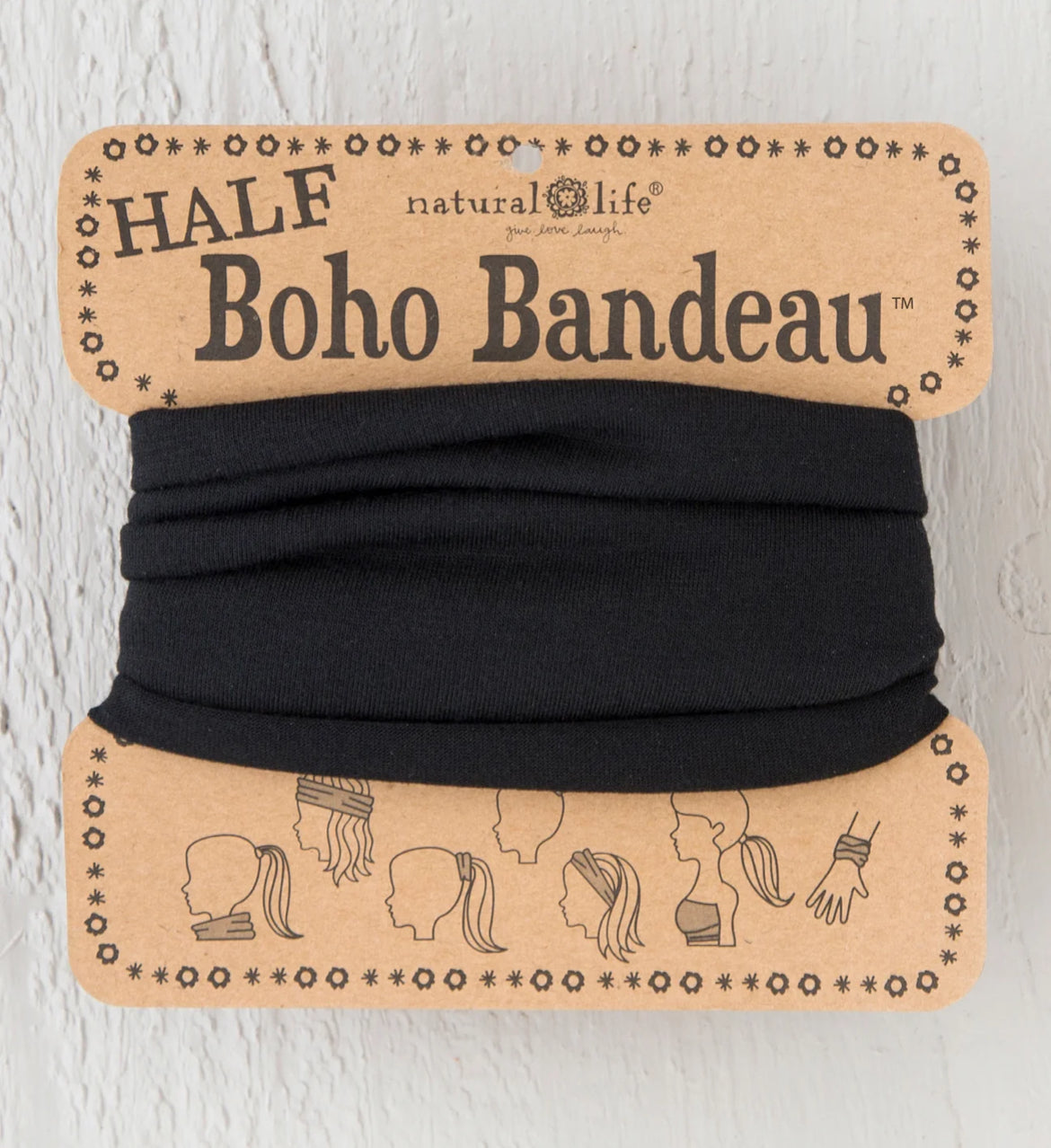 Half Boho Bandeau Black