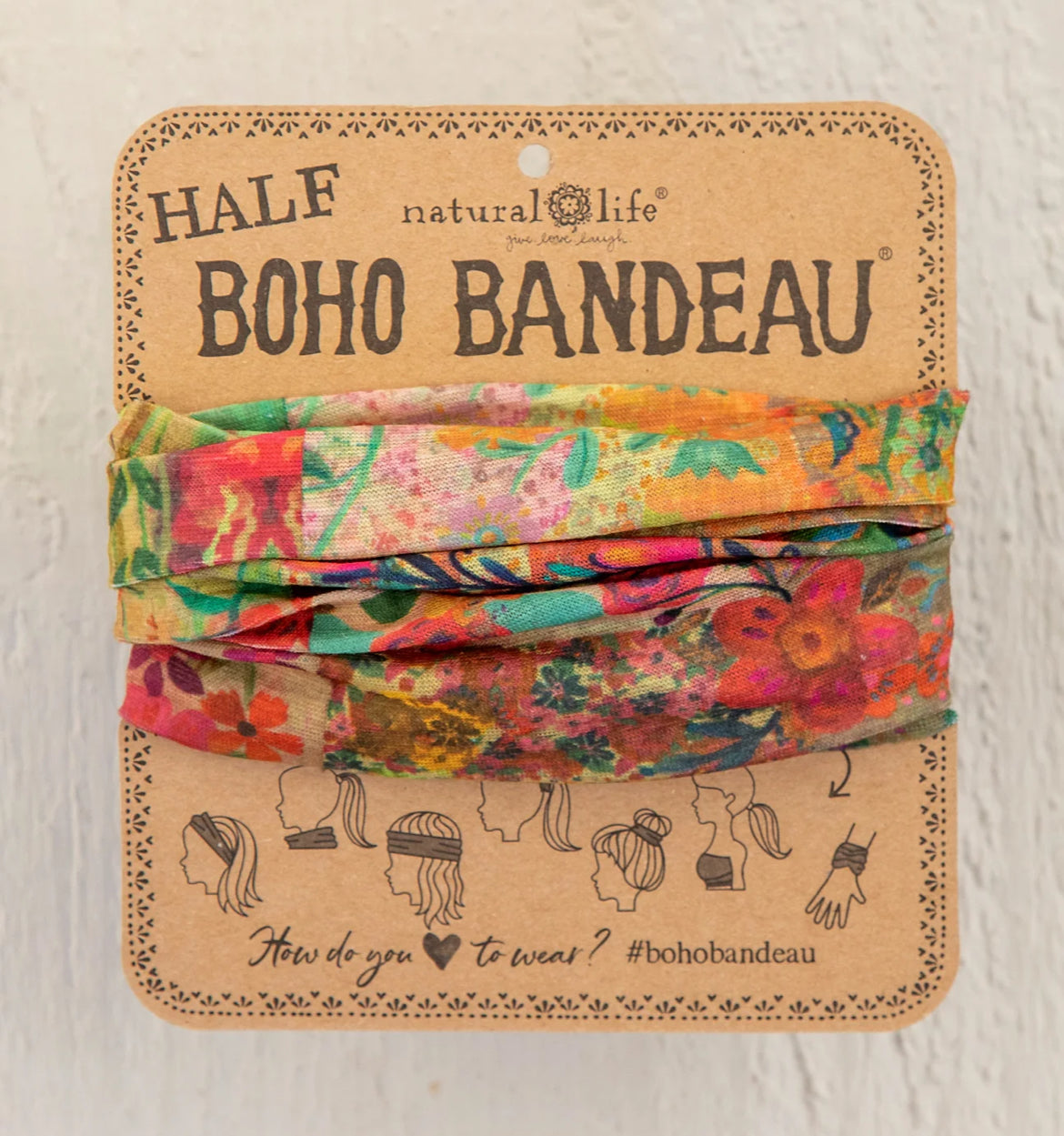 Half Boho Bandeau Pink Patchwork