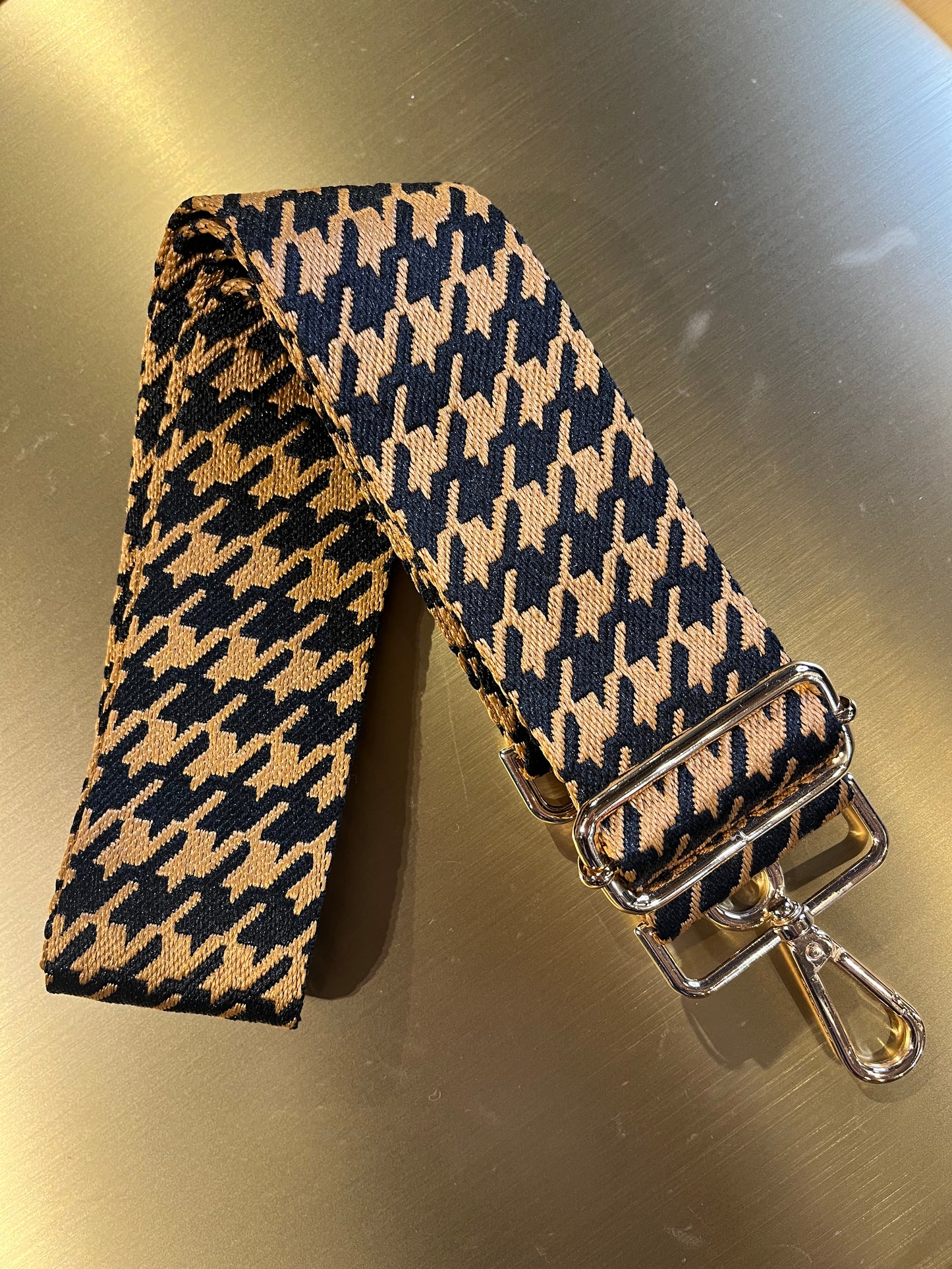 Camel/Black Houndstooth Strap