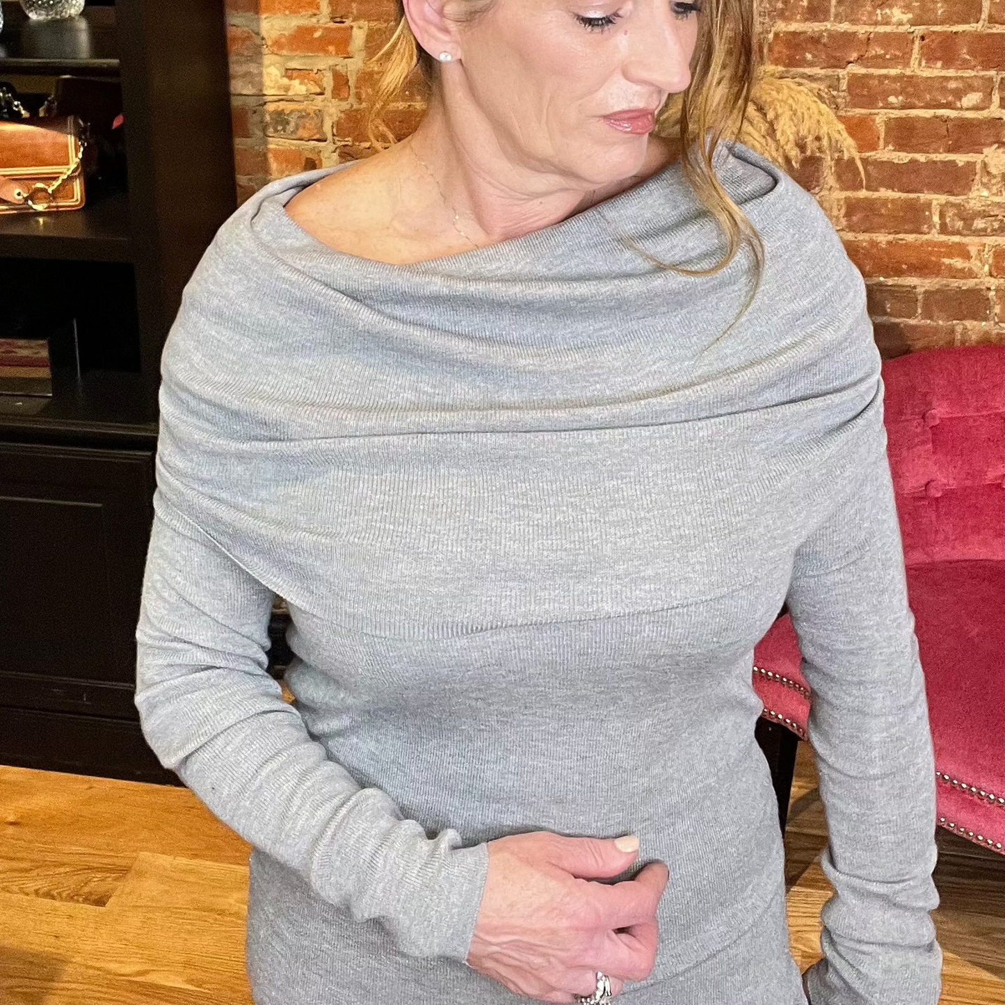 Casual Admiration Off-The-Shoulder Sweater Top