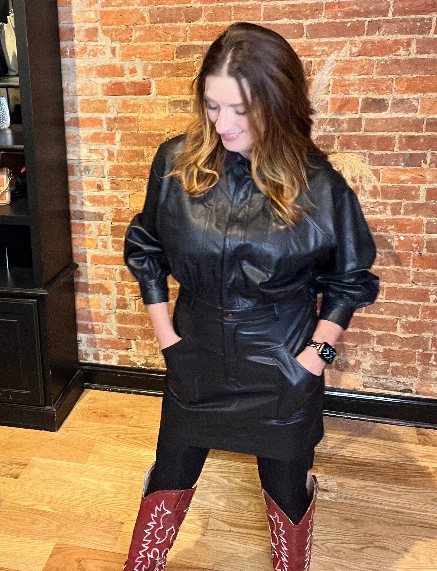 Boss Lady Vegan Leather Dress