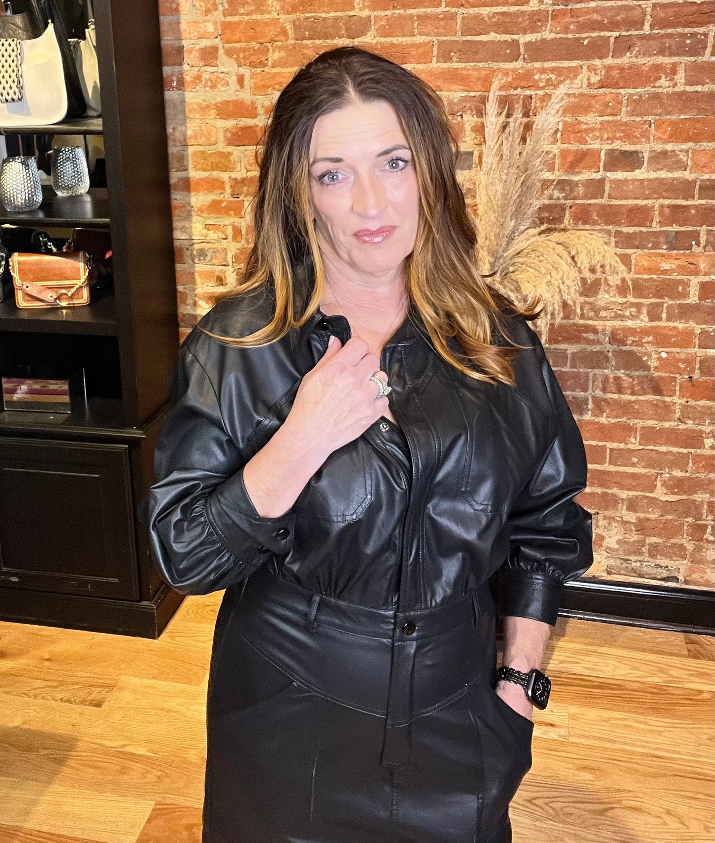 Boss Lady Vegan Leather Dress