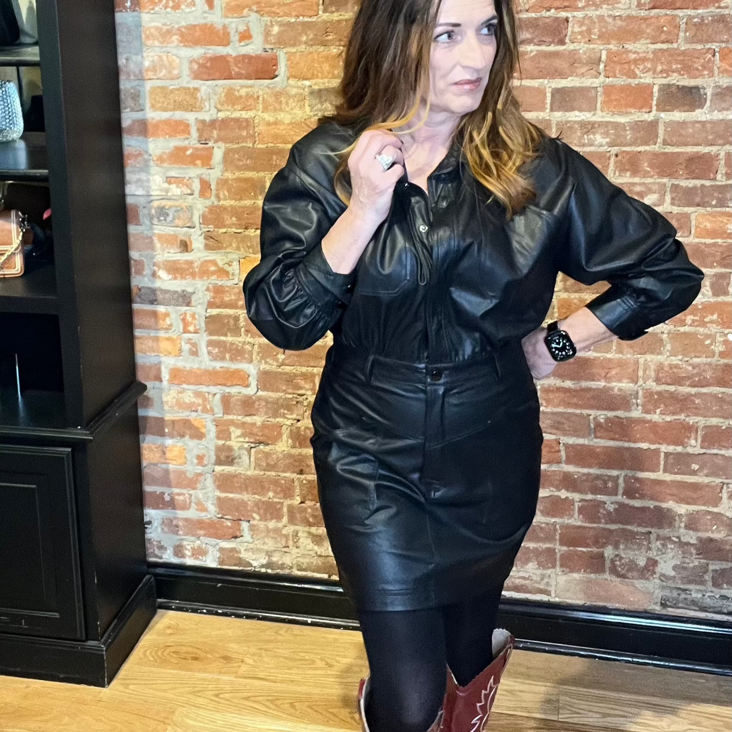 Boss Lady Vegan Leather Dress