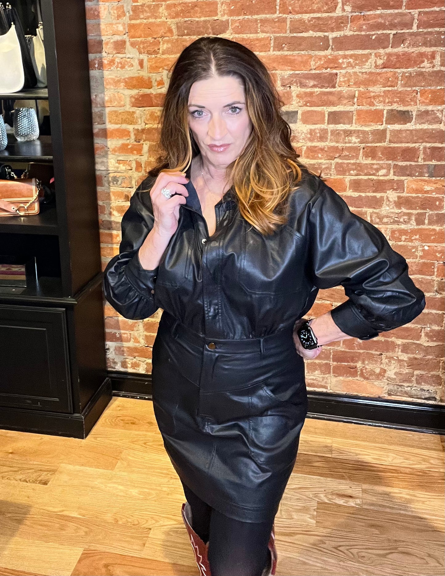 Boss Lady Vegan Leather Dress