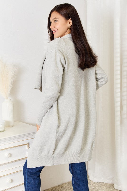 Light Grey Long Duster Cardigan