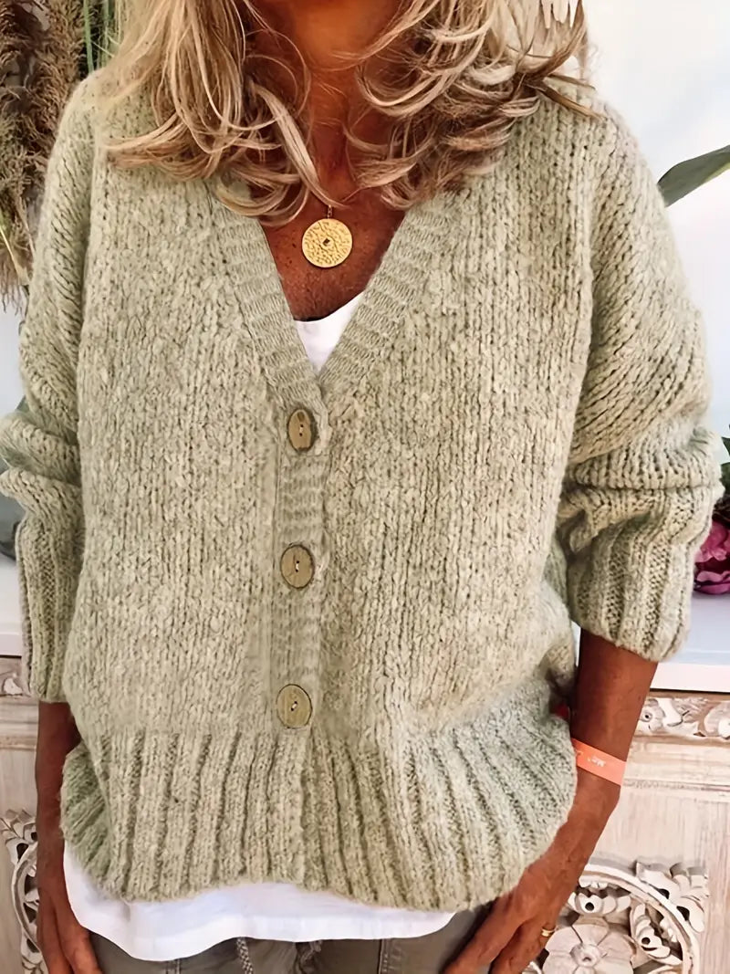 Khaki button up cardigan 