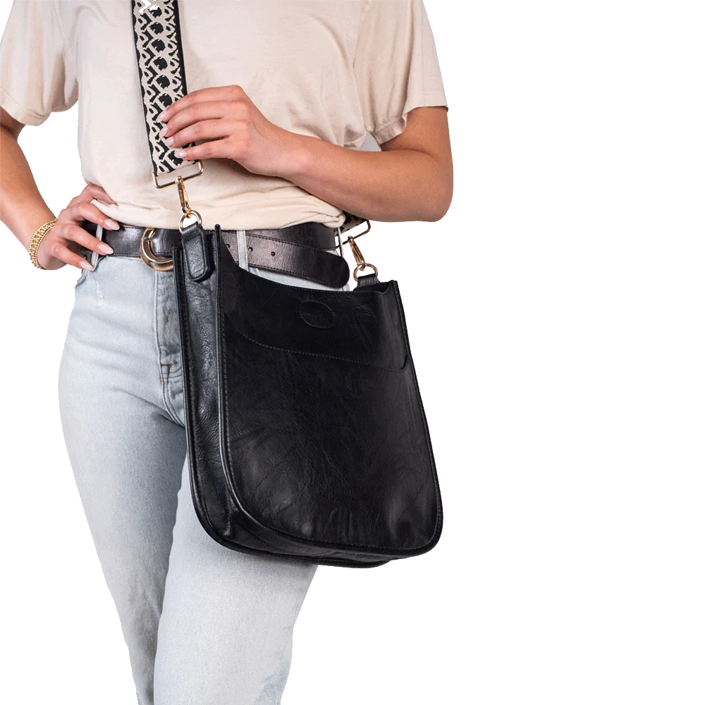 Ah-Dorned Classic Vegan Leather Messenger Bag