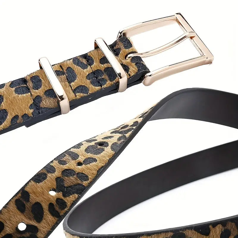 Brown Leopard Print Belt