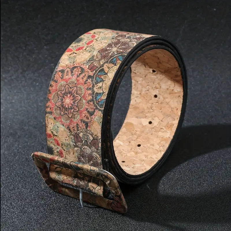 Floral Faux Leather Boho Belt