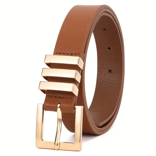 Brown Belt with Gold Detailing