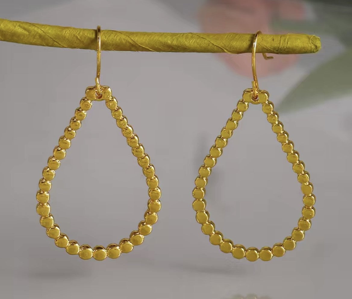 Keep It Contemporary Gold Drop Earrings