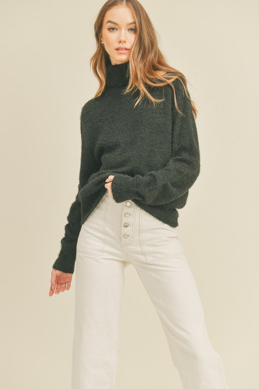 Cozy Perfection Angora Turtleneck Sweater